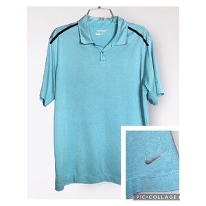 Nike Golf Dri-Fit Short Sleeve Athletic Sky Blue Polo Men’s Performance Shirt L